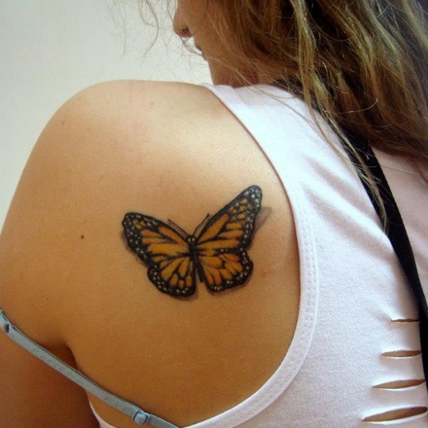 Tatuagem de borboleta 3D 33 