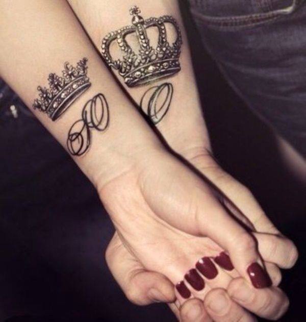 💏Tatuagem em casal, rei e rainha das - Transmut in Tattoo