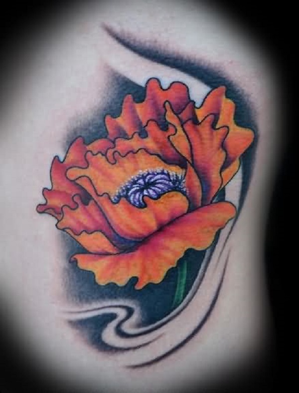 tatuagem de flor de papoula 57 