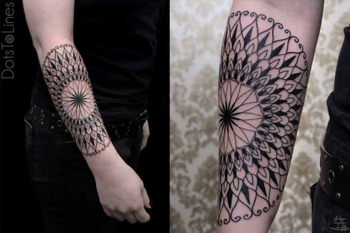formas circulares tatuadas variantes 