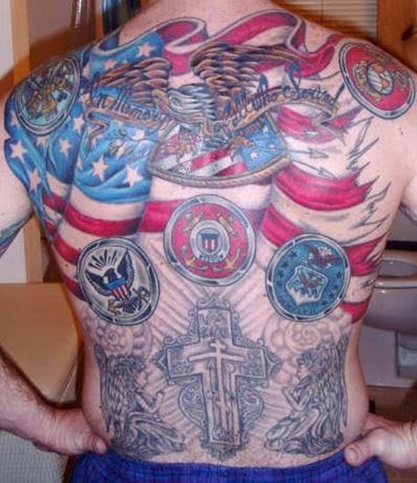 35 Tatuagens e Desenhos da Bandeira Americana 25 