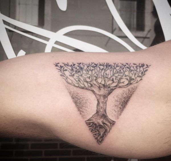 Holly Trees Tattoo Dotwork 