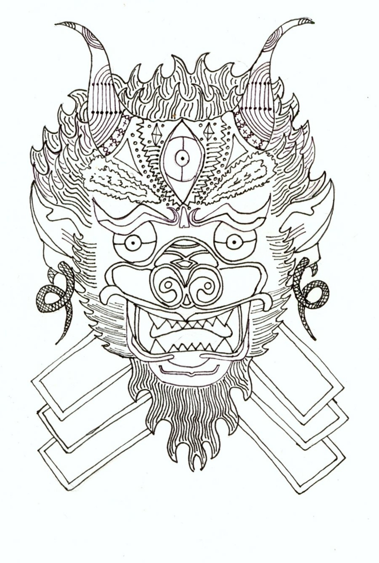 Tatuagens tailandesas-original-opções-branco-preto 
