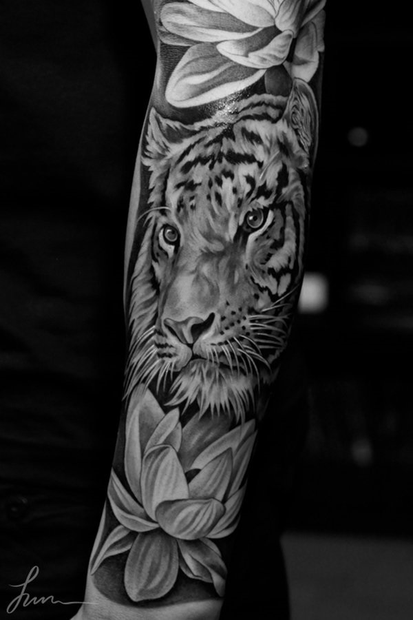 Desenhos de tatuagem de tigre branco e idéias 4 
