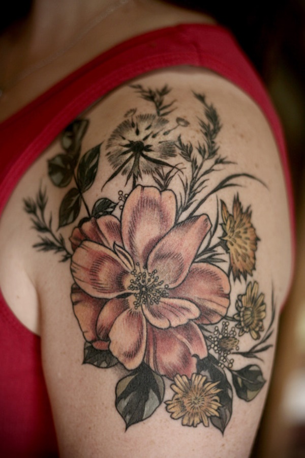 Desenhos de tatuagem de flores (86) 