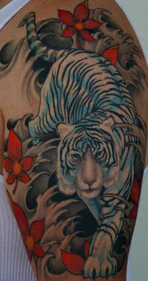 Desenhos de tatuagem de tigre branco e idéias 3 