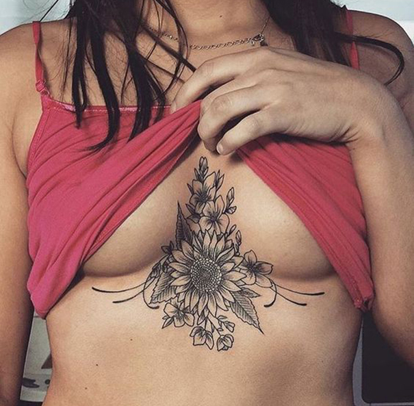 tatuagem de girassol para mulheres 