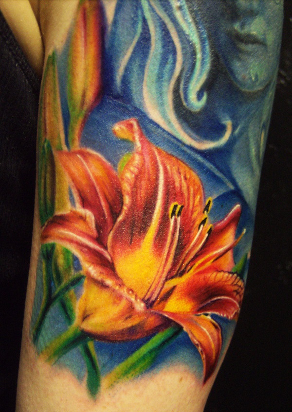 tatuagem de flores de lírio 55 