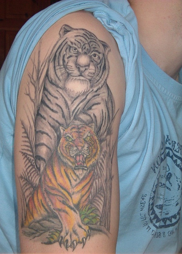 Desenhos de tatuagem de tigre para homens (20) 