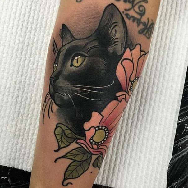 significado de tatuagem de gato preto 