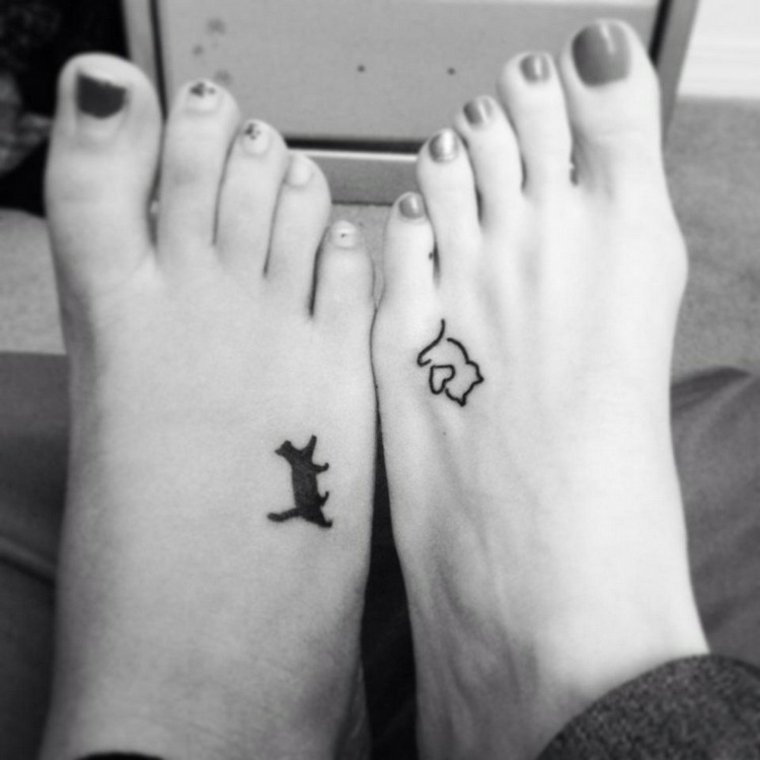 tatuagens de pés de gatos 