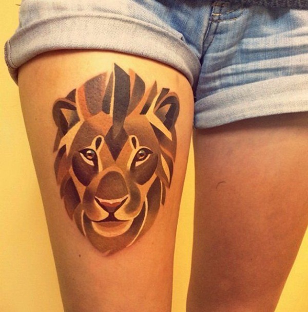 desenhos de tatuagem de leão para meninos e meninas44 