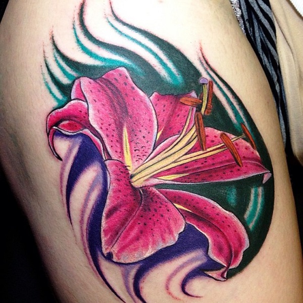 tatuagem de flores de lírio 29 