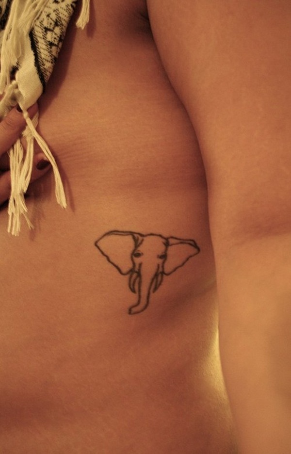 Projetos bonitos do Tattoo do elefante minúsculo Vectorial (72) 