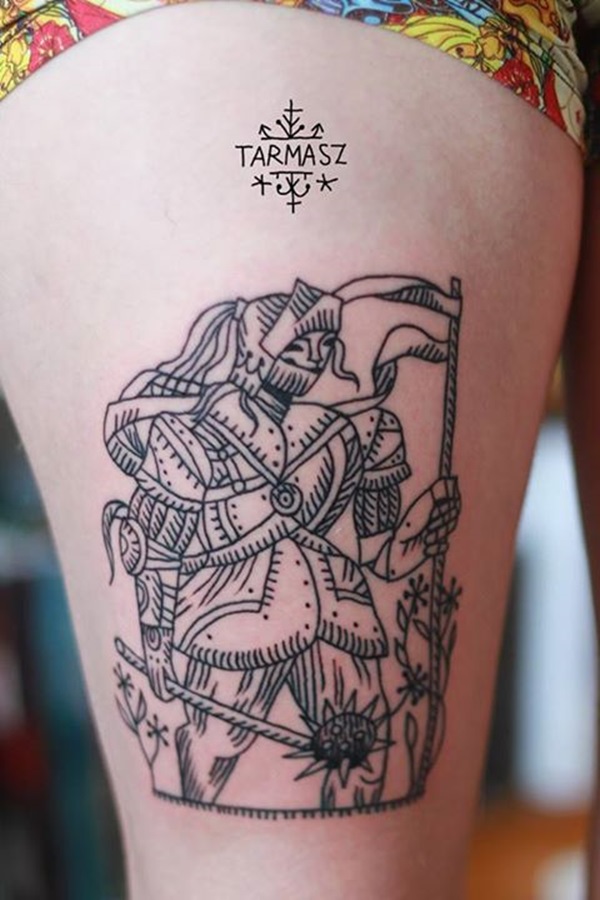 Idéias e Significados do Tatuagem de Cavaleiro 15 