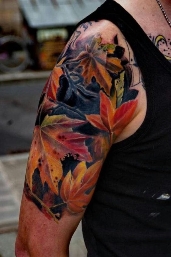 folhas de tatuagem design0121 