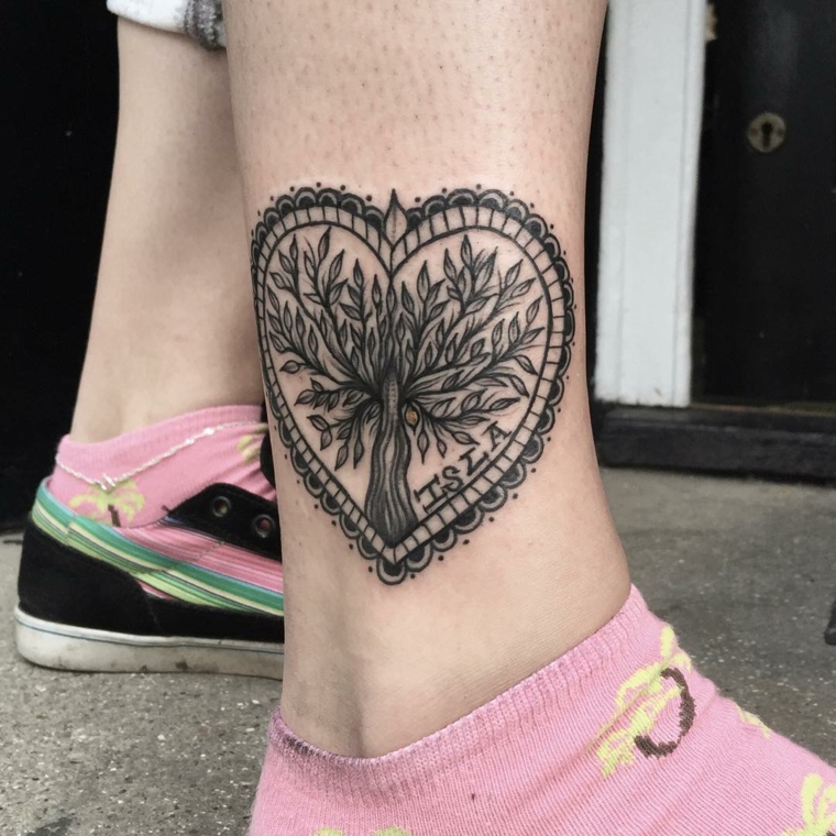coração gêmeo da tatuagem 