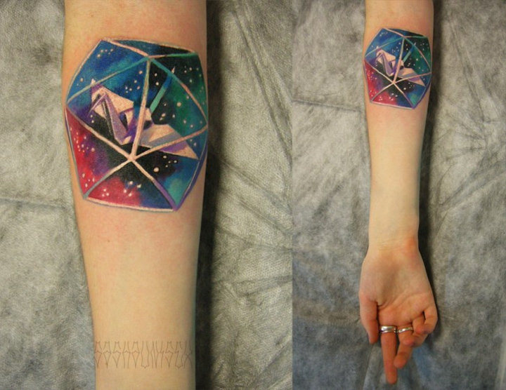 formas geométricas de idéias de tatuagens originais 