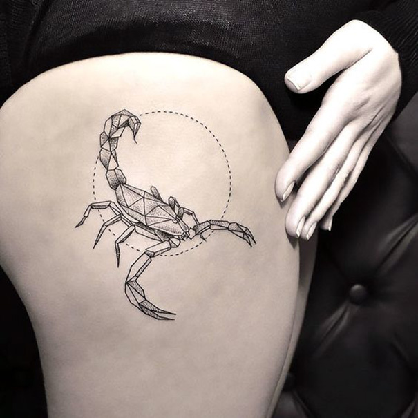 tatuagem do zodíaco do escorpião para mulheres 