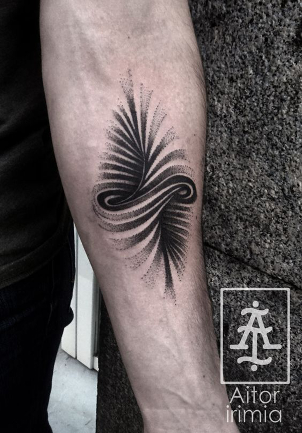 Tatuagem de Dotwork no braço 