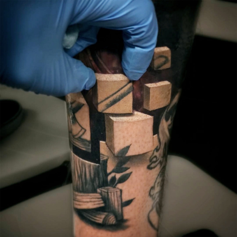 tatuagens em 3D-cubes-jesse-rix 