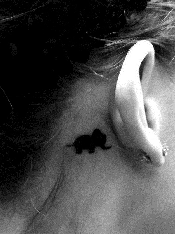 Projetos minúsculos Vectorial bonitos da tatuagem do elefante (7) 
