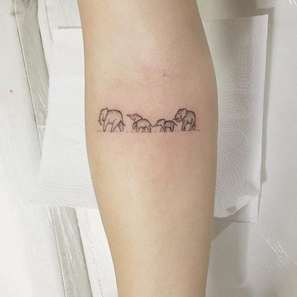 tatuagem de família no braço 