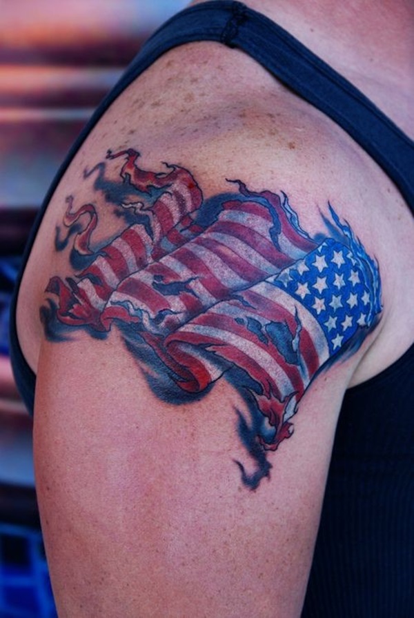 35 Tatuagens e Desenhos da Bandeira Americana 34 