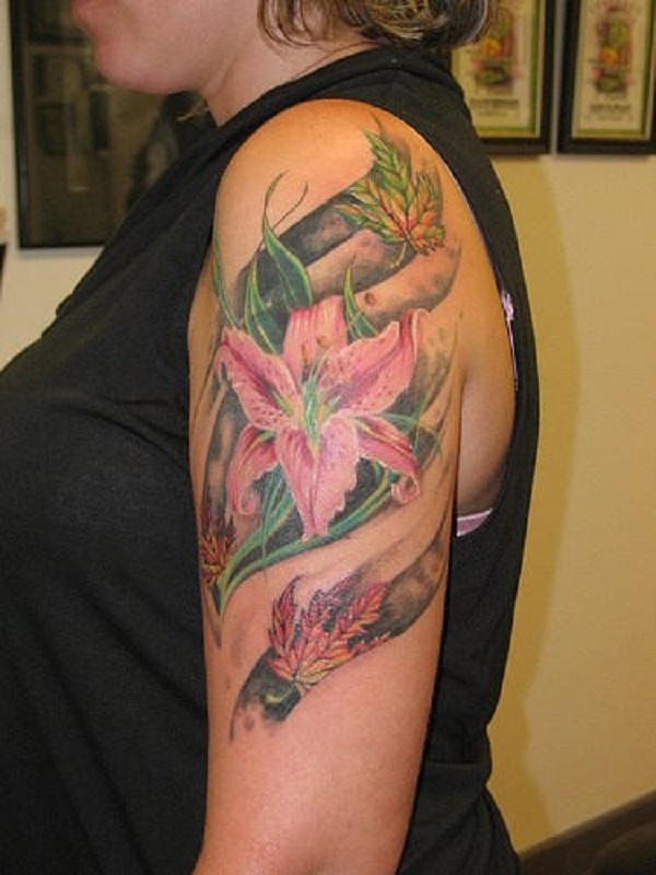 tatuagem de flores de lírio 20 