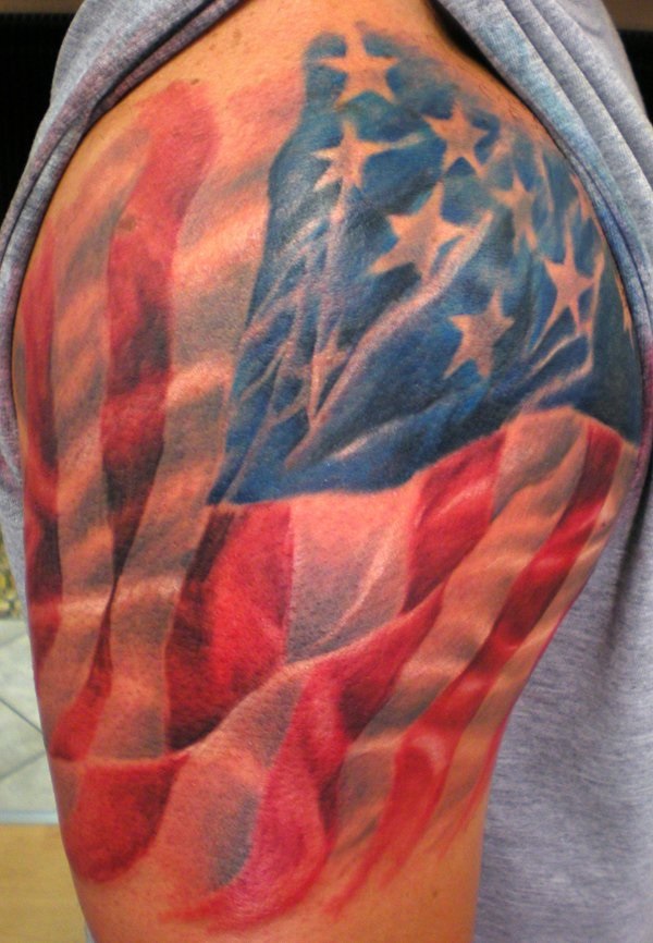 35 Tatuagens e Desenhos de Bandeira Americana 16 
