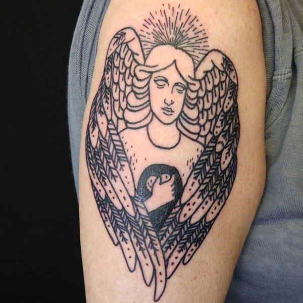 Desenhos de tatuagem de anjo e idéias29 