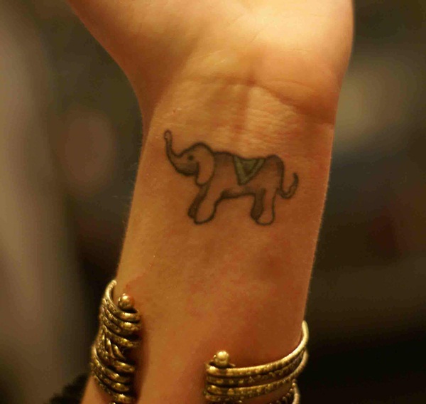 Projetos bonitos do Tattoo do elefante Vectorial minúsculo (83) 