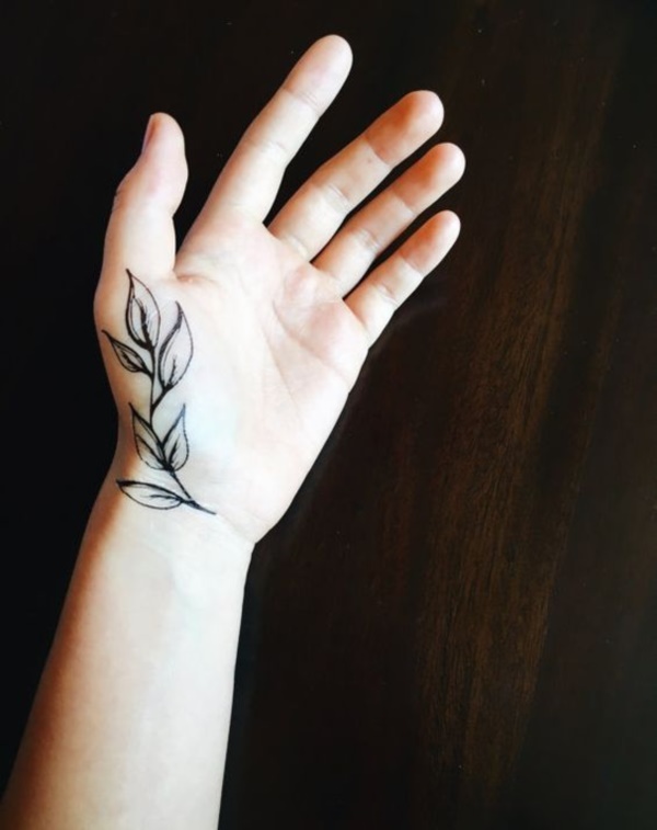 tatuagem de folhas design0771 