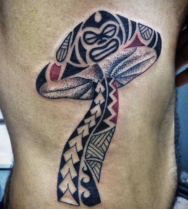 Maori cogumelo tribal tatuagem Design 