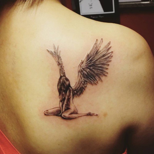 Desenhos de tatuagem de anjo e idéias27 