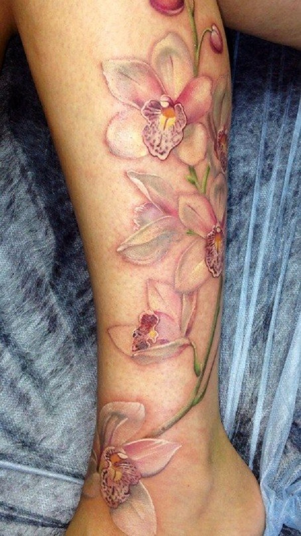 Tatuagem de orquídea 44 