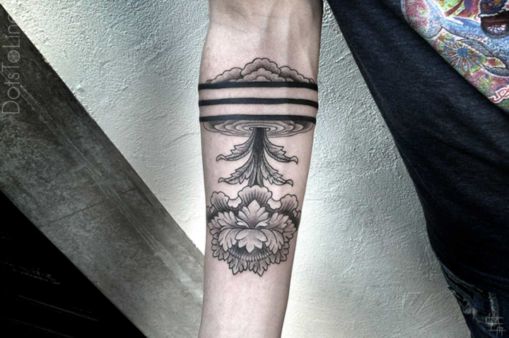 Tatuagens de inspiração de natureza de ramos 