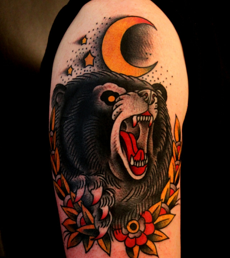 tatuagens da força do símbolo do urso 