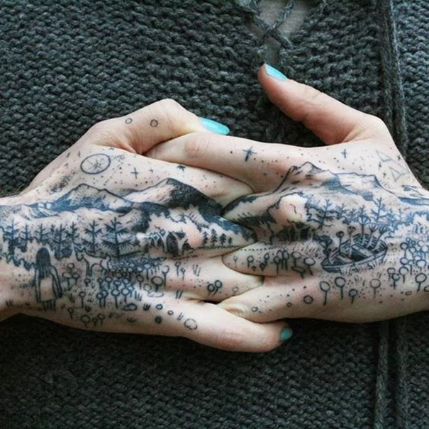 tatuagens de mão negrito 