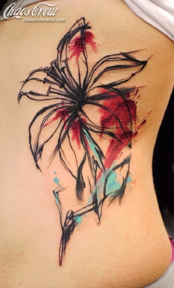 tatuagem de flores de lírio 56 
