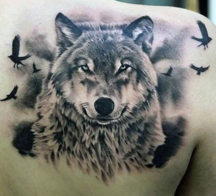 tatuagem de homem-lobo 