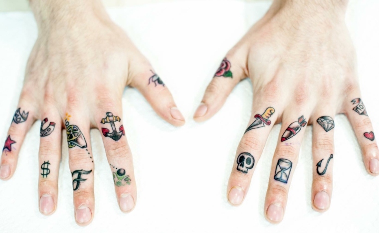 melhor-tatuagens-dedos-mão-variedade-idéias 