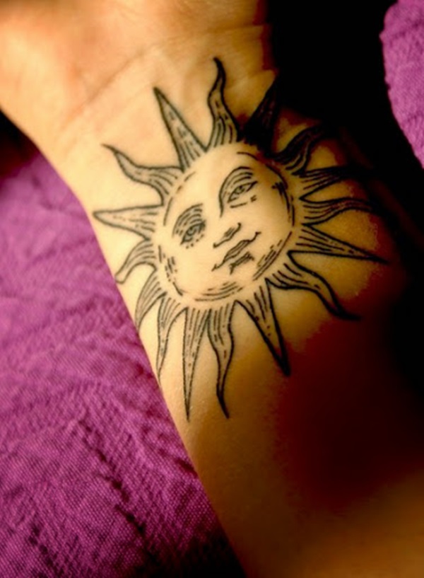 35 Sun Tattoo Design Ideas com significados 2 