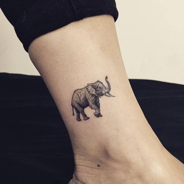 Projetos bonitos do Tattoo do elefante minúsculo Vectorial (59) 