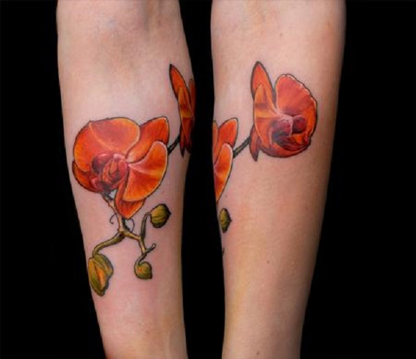 Tatuagem de orquídea 38 