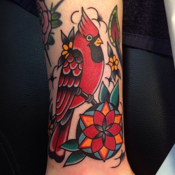 35 Cardinal Tattoo Designs e Ideias 14 