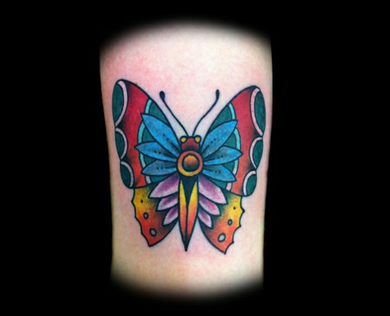 tatuagens com borboletas de braço mulheres 