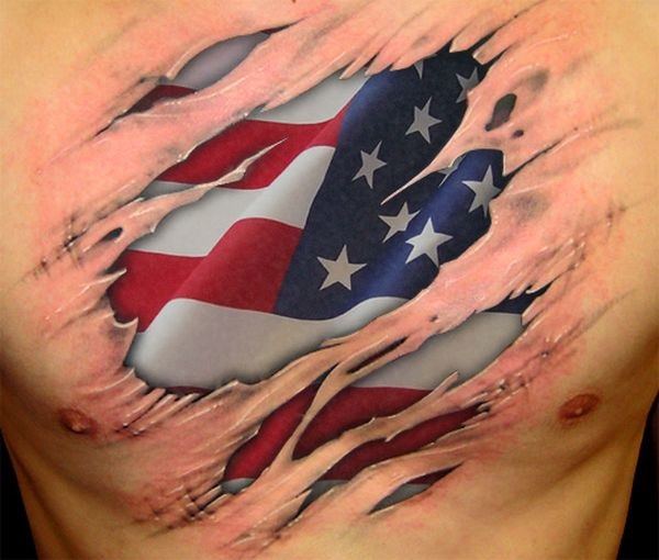 35 Tatuagens e Desenhos da Bandeira Americana 14 