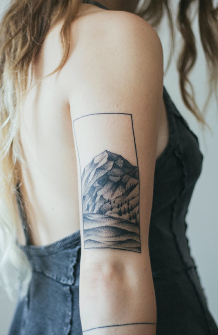 tatuagens design feminino montanas 