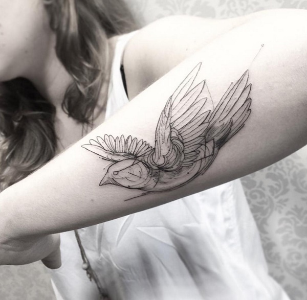 desenhos de tatuagem de pássaro (23) 